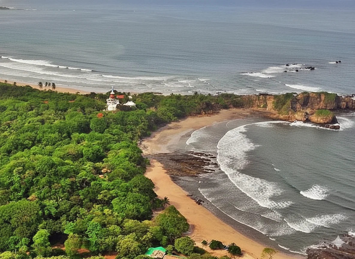 Nosara beach and tropical coastline